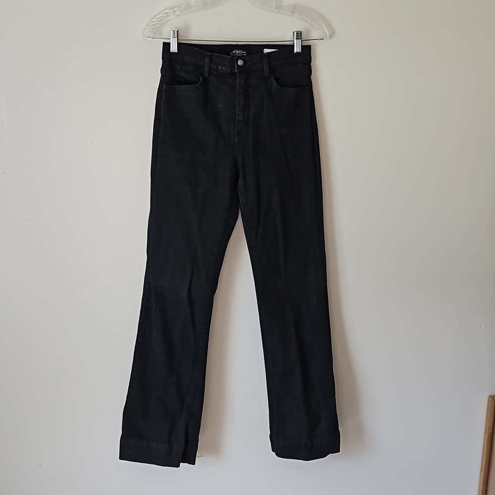 NYDJ Black Jeans Cotton Spandex Stretch Size 2 Made in USA